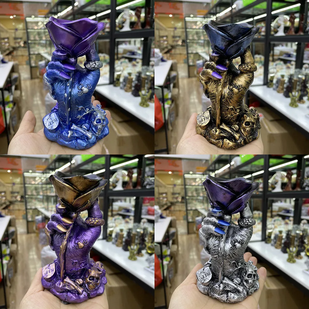 

Хэллоуин, декоративный подсвечник, роза, демон, ведьма, дьявол, ручной подсвечник, хрустальный шар, основа, полимерные поделки, украшение для...