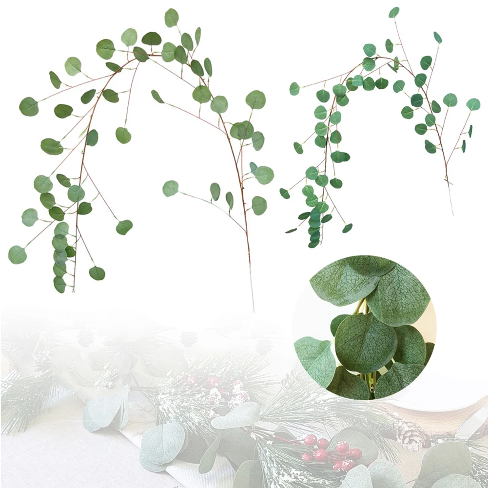 

DIY Artificial Silk Hanging Eucalyptus Vine Wedding Party Simulation 1.7m Long Wicker Leaves Vine Decorations