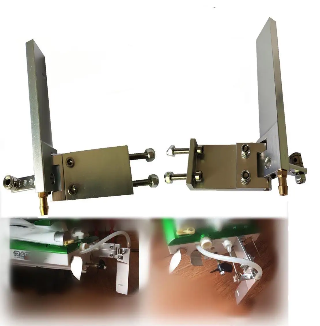 

metal Rudder RC Boat Water Absorbing Steering Rudder With Suction Device 75/95