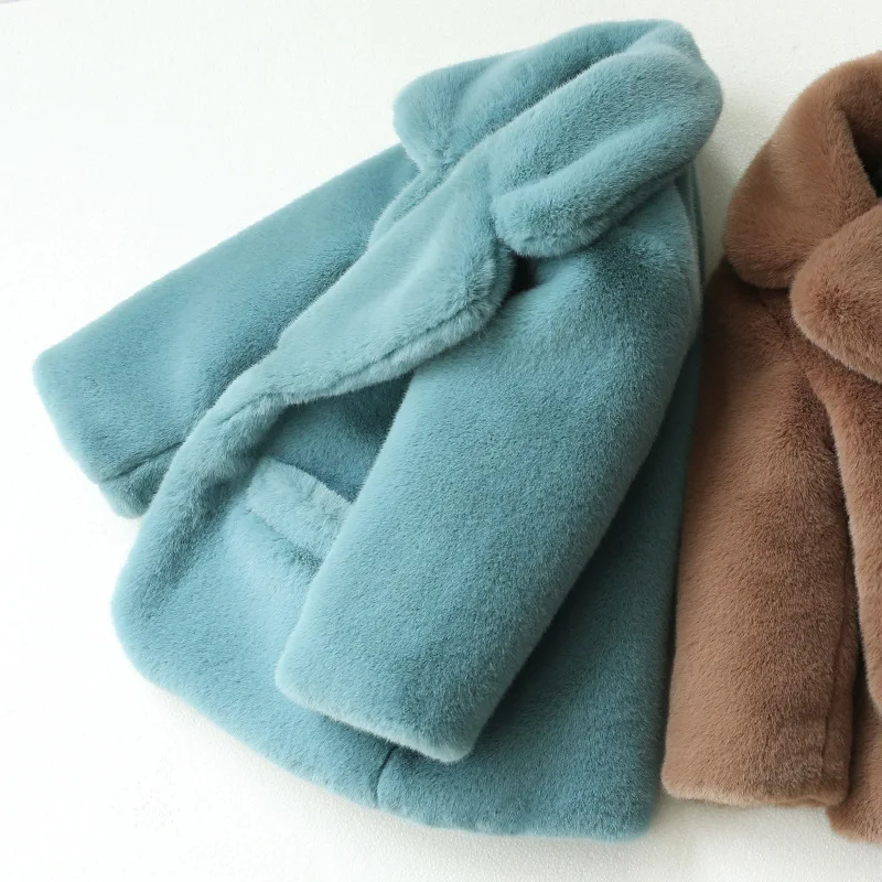 2019 Kids Fashion Toddler Boy Winter Jackets Turn-down Collar Girls Faux Fur Coat Parkas Outerwear | Детская одежда и обувь