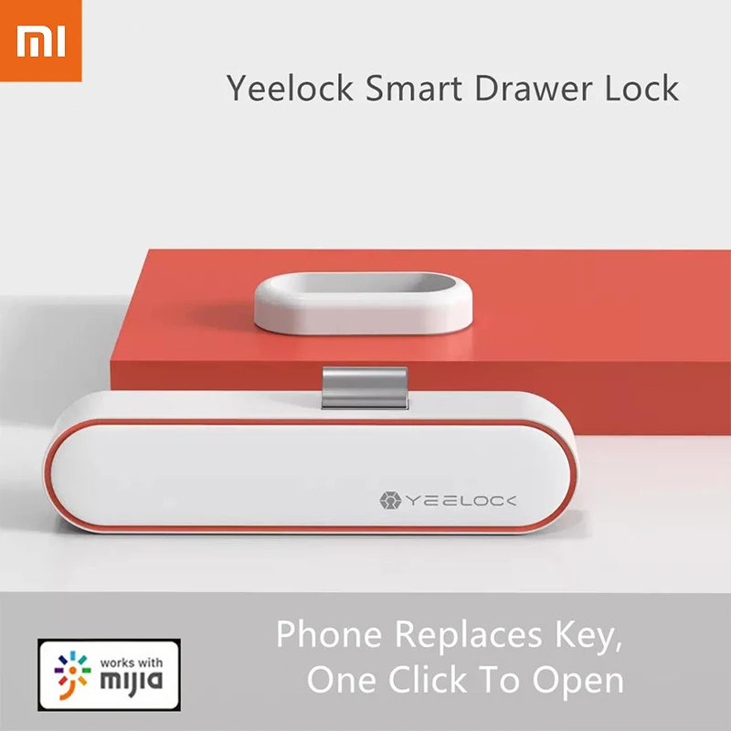 

Оригинальный Смарт-замок Xiaomi MIjia YEELOCK для ящиков и шкафов, без ключа, Bluetooth, разблокировка через приложение, защита от кражи, замок для безопас...