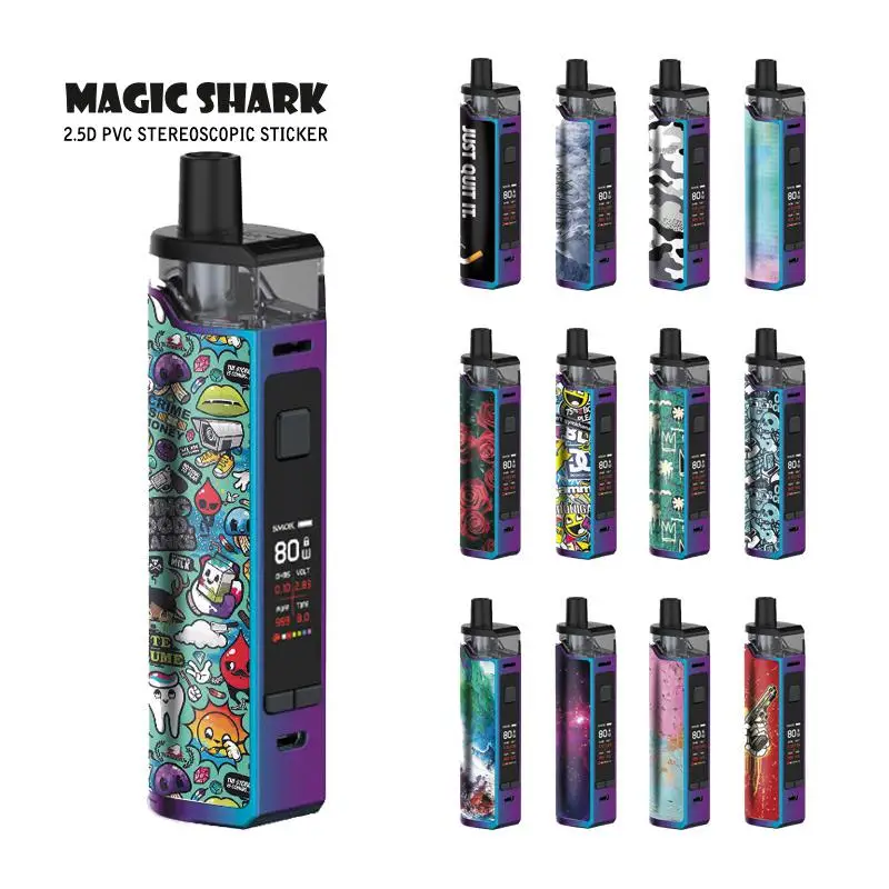 Волшебная Акула 2.5D стерео ультра тонкий цветок череп Военная живопись лента