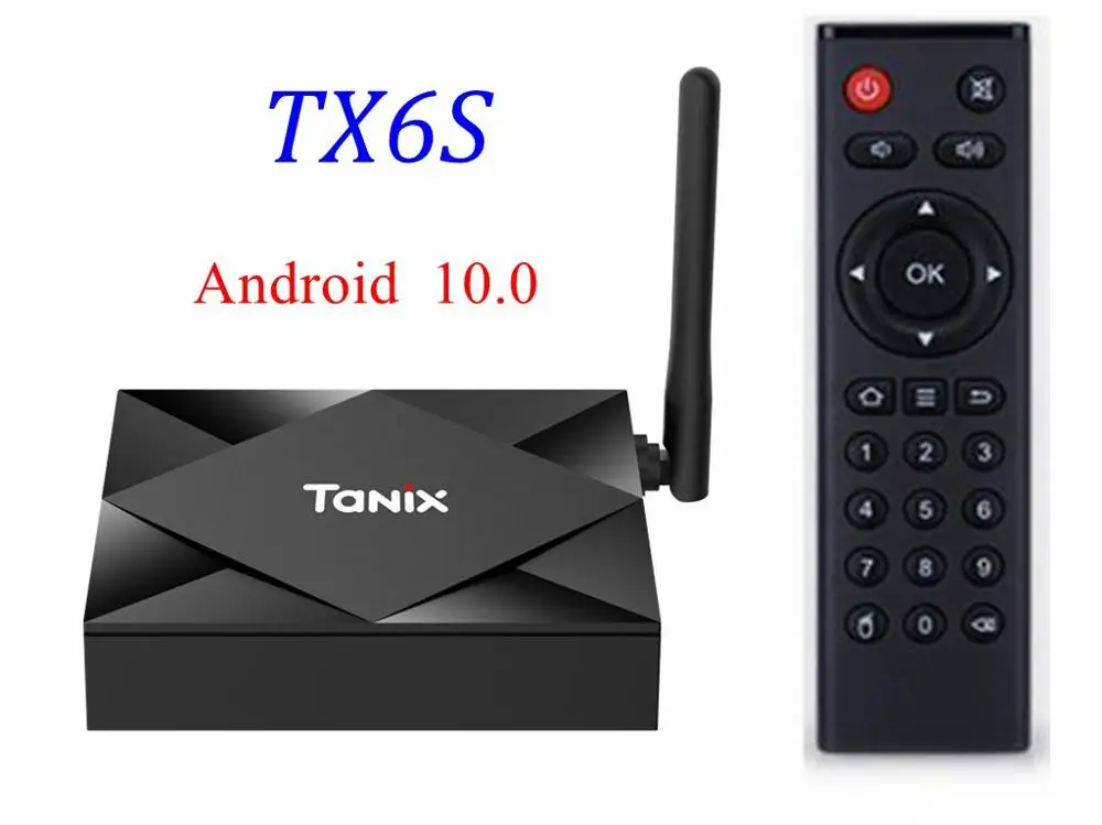 ТВ-приставка Tanix TX6S на Android 10 0 Allwinner H616 4 ядра Гб ОЗУ 32 ГБ 64 ПЗУ 2 4/5 ГГц Wi-Fi BT 6K H.265