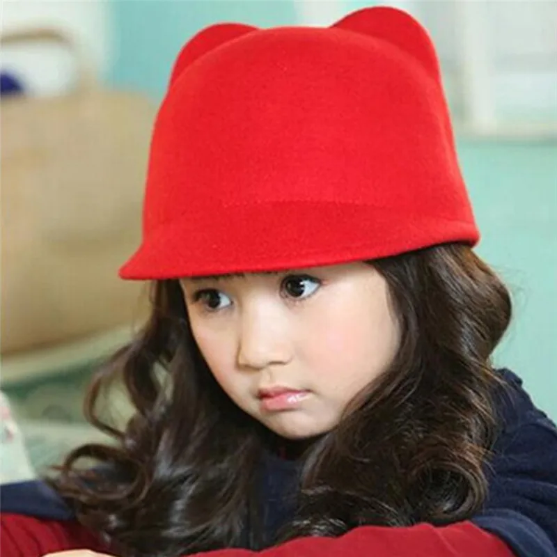 

Toddler Kids Boys Girls Fedora Hat Jazz Short Brim Trilby Sun Panama Cap