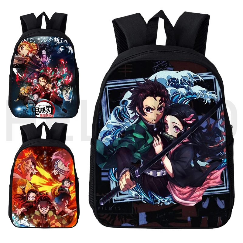 

Demon Slayer Kimetsu No Yaiba Anime Print Backpack Women Cosplay Bag Knapsack Girls Travel Fashion Rucksack Cartoon Pencil case