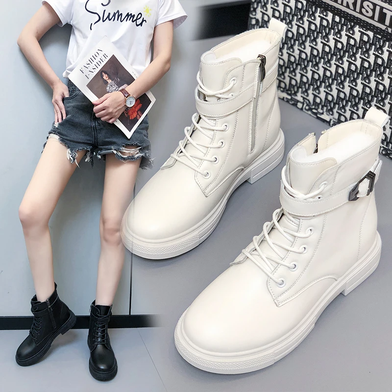 

Winter Plus Cashmere Warm Short Boots Women Anti-slip and Wear-resistant Ankle Boots Women's Fashion Side Zipper Female