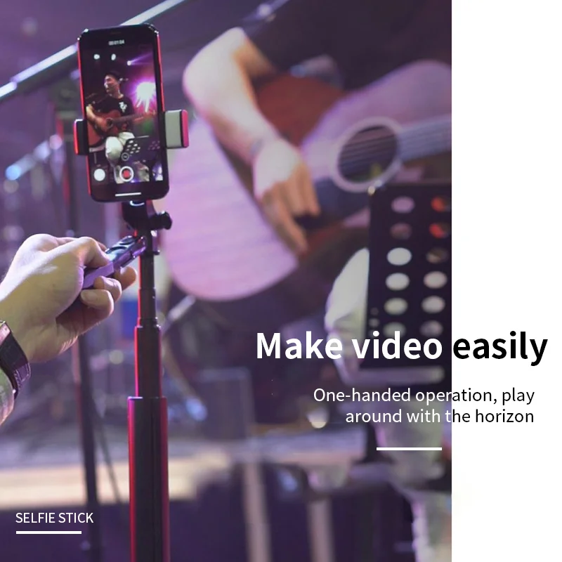 

Bluetooth Tripod Video Stabilizer 360°Rotation Clamp Phone Handheld Gimbal Selfie Stick With Remote Controlling For Mobile Phone