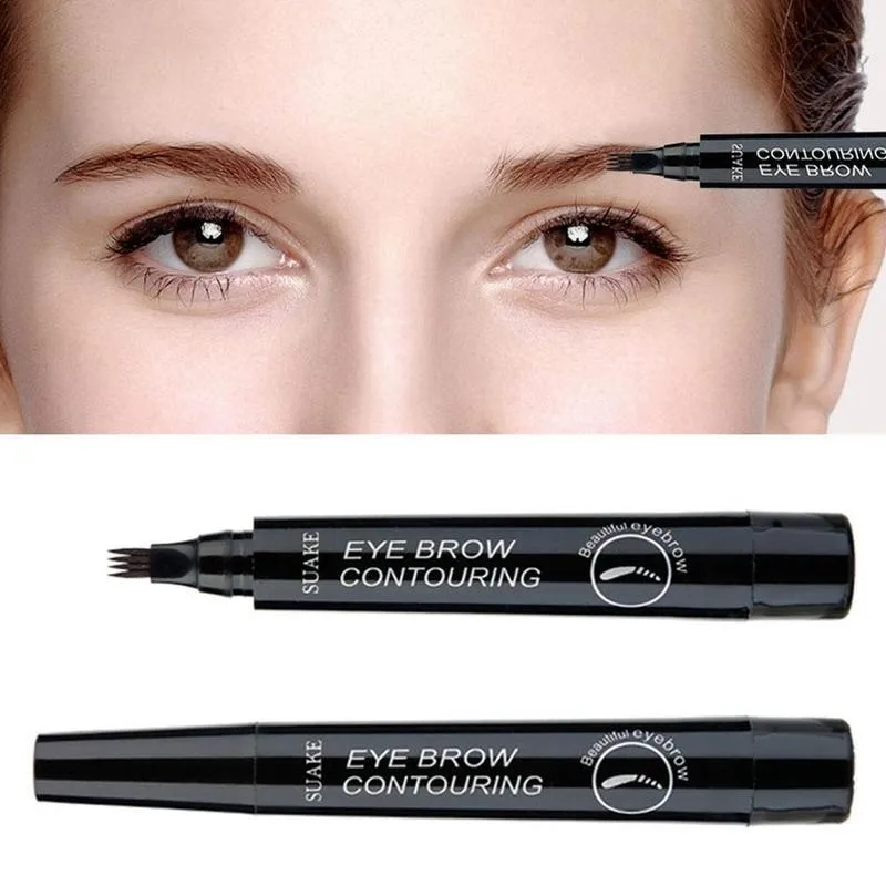 

Women Microblading Eyebrow Pen Waterproof Fork Tip Eyebrow Tattoo Pencil Long Lasting Fine Sketch Liquid Eye Brow Pencil