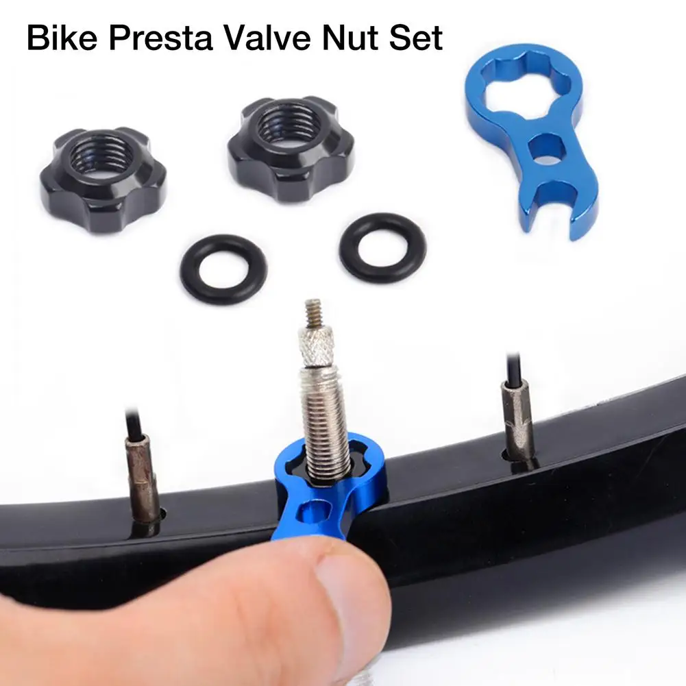 

Lightweight Track Bike Valve Nut Wrench MTB Road Fixed Gear Bike Tire Valve Nut Cap with Wrench Bicycle Repair Tool