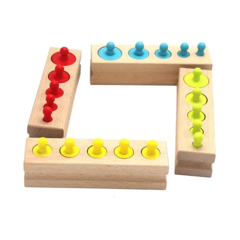 

Baby Wooden Socket Cylinder Set Montessori Early Learning Toys Kits Toddler Educational Tools