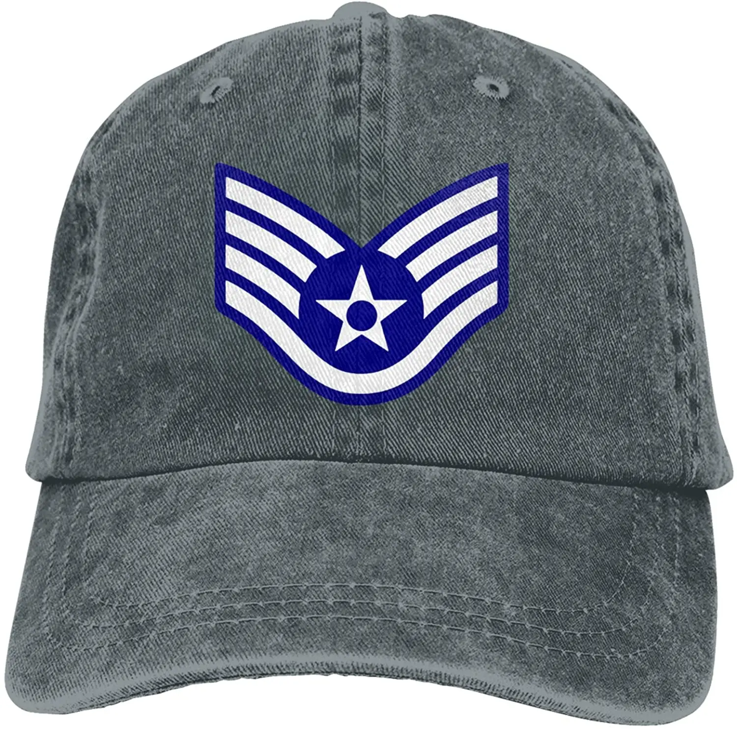 

USAF Staff Sergeant E5 SSGT Veteran Denim Dad Hat Cotton Classic Baseball Cap Jeans Casquette Adjustable Trucker Caps