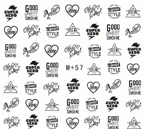 Супер низкая цена корейский милый водяной знак стикер для ногтей супер доступная