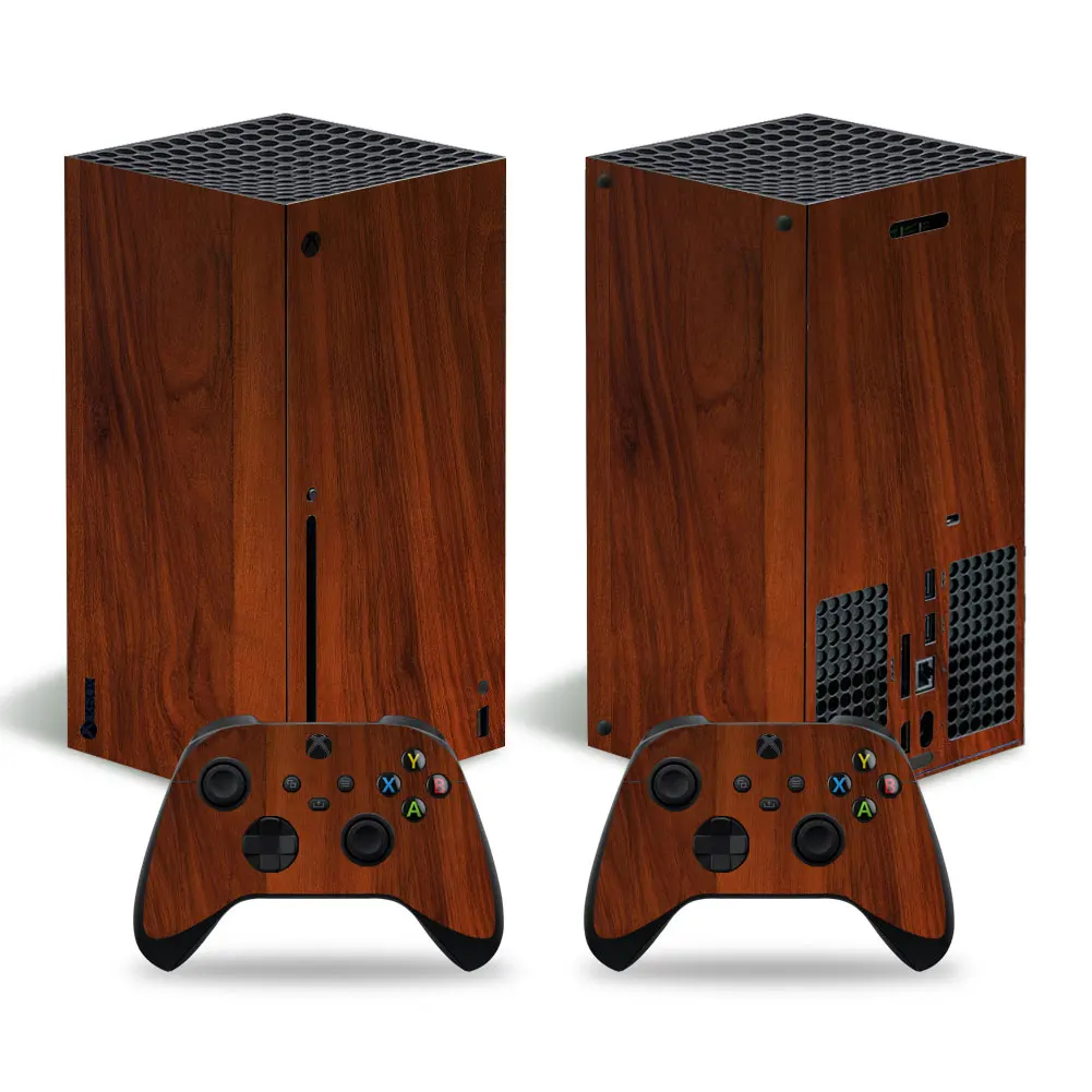 Наклейка в стиле зернистой кожи наклейка для консоли Xbox серии X и 2 контроллера из
