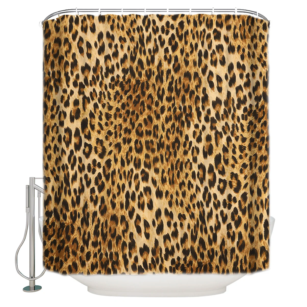 Занавеска для душа с леопардовым принтом 12 крючков|Шторы душа| |