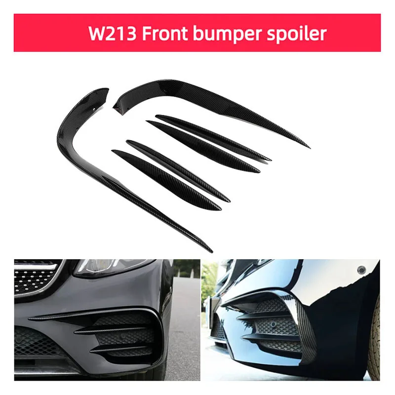 

УГЛЕРОДНЫЙ передний бампер спойлер сплиттер крышка решетка вентиляции отделка для Mercedes Benz E Class W213 Sport E63 2016 2017 2018