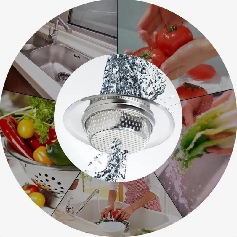 1X сливной фильтр для кухонной раковины из нержавеющей стали|Кухонные стоки и
