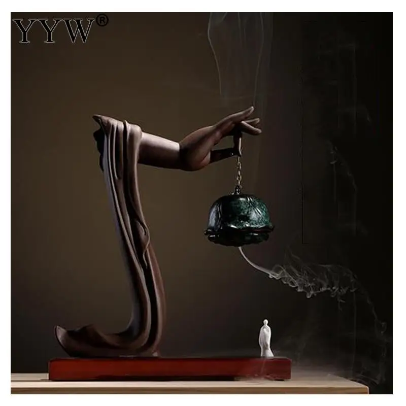 

Курильница для благовоний с обратным потоком, креативная керамическая подставка-держатель для благовоний Buddha'S, курильница, украшение для д...