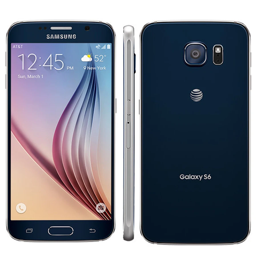 samsung Galaxy S6 G920A 64GB мобильный телефон at& t 3GB ram 32 GB/64 GB rom Восьмиядерный NFC 4G Android смартфон