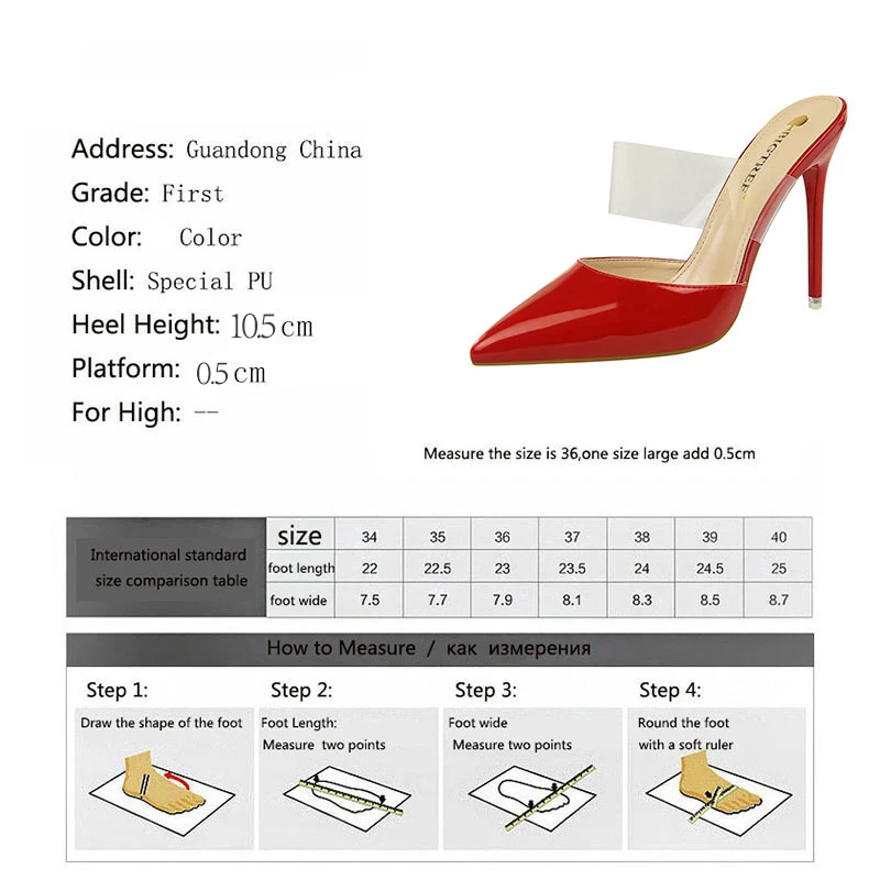 

Meriahzheng 10.5CM 2020 Fashion Stiletto High-heeled Leather Toe Cap with Shallow Mouth Transparent Word with Pointed Sandals DS