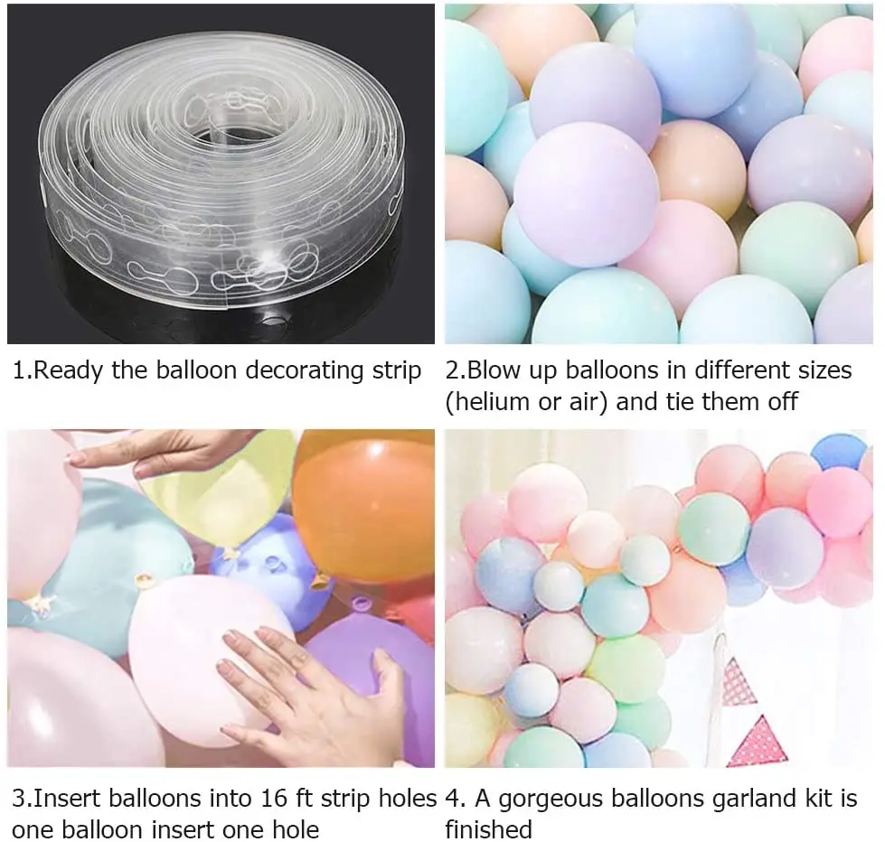 209 шт пастельный Воздушный Шар Комплект гирлянды Радуга Макарон шары арочный