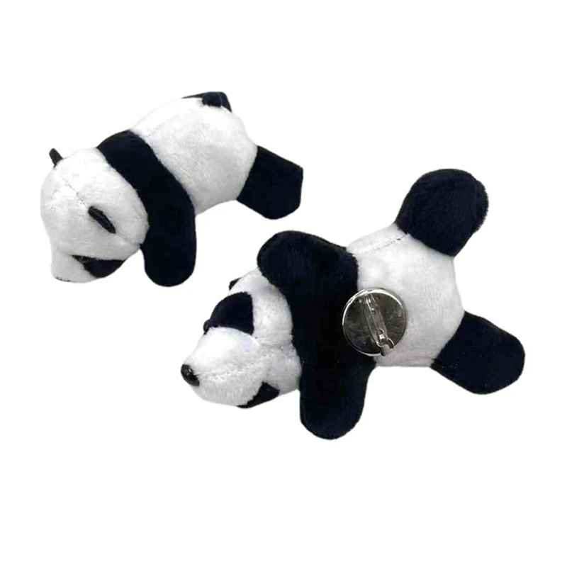 

1 шт. 10 см милая плюшевая фотокольная шпилька мини-панда кукла игрушка животное нагрудник шарф Пряжка для рубашки сумки украшения Подвески