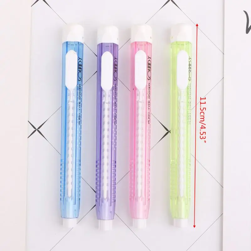 

Creative Mechanical Pen Shape Eraser Rubber Retractable Stationery School Supplies Student Kids Gift Toy