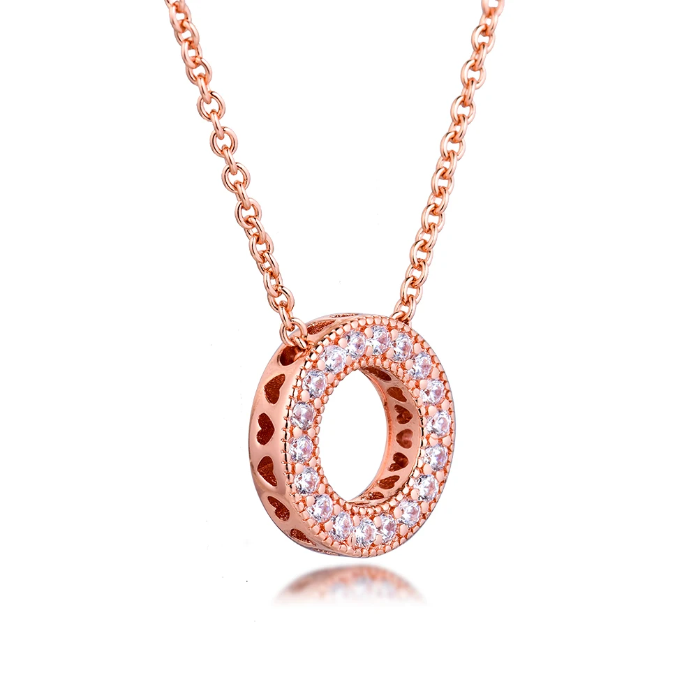 Ожерелье-Колье женское из серебра 100% пробы розовое золото 925 | Украшения и