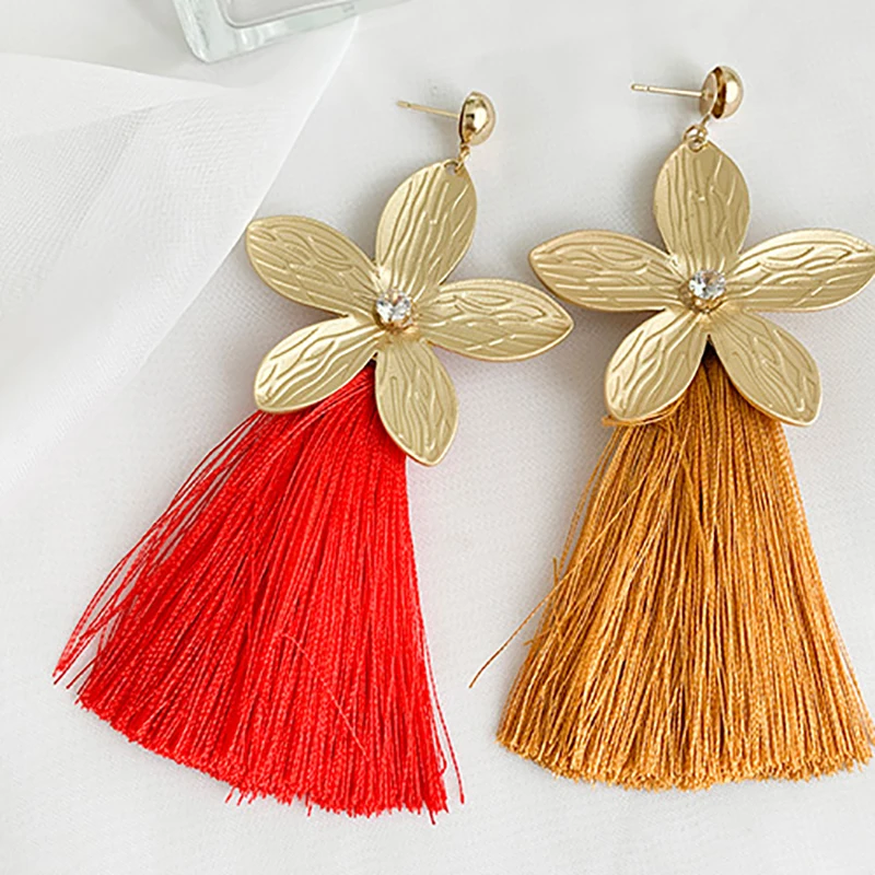 ZHINI новый модные циркониевые девичьи серьги цветок на крючках для женщинские