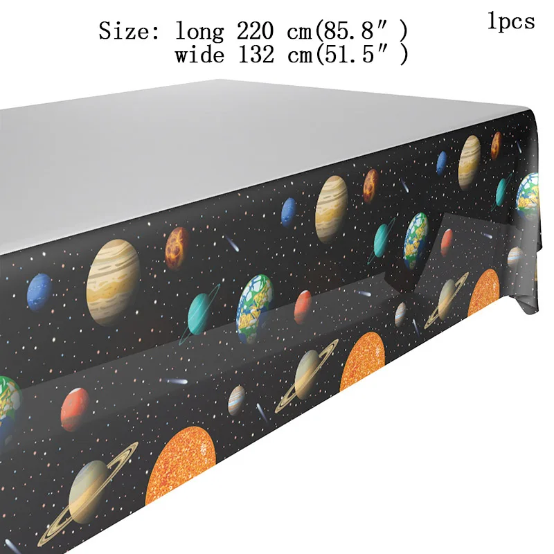 Tablecloth-1pcs Вечерние украшения для дня рождения товары для вечеринок космическая планета вечерние украшения для мероприятий вечерние украшения для детей - Цвет: Tablecloth-1pcs
