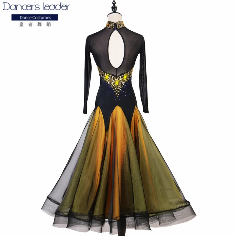 Высококачественная одежда для соревнований по бальному танцу с черными