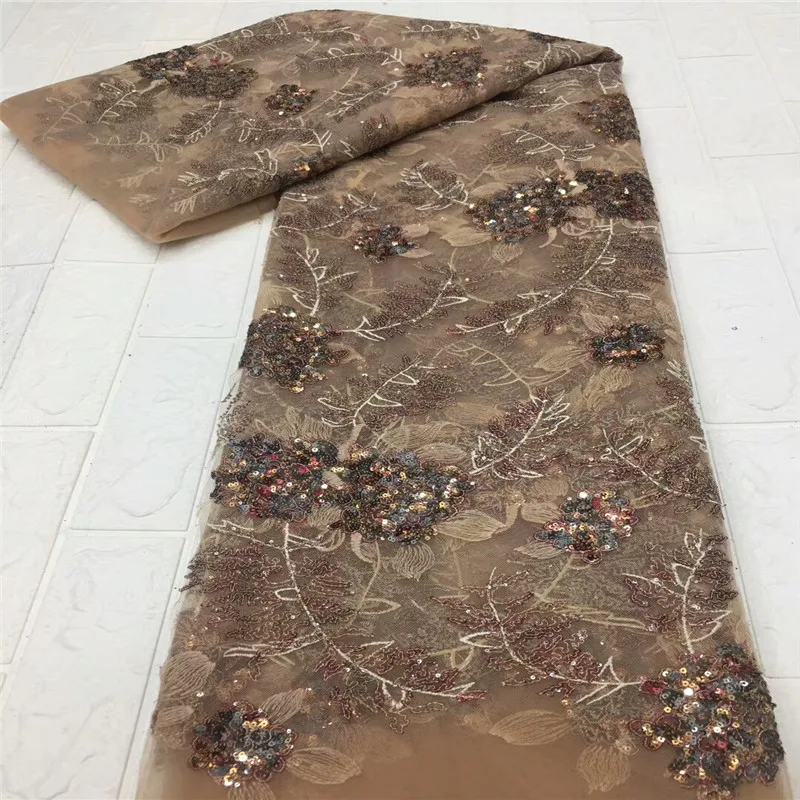 

Latest Nigerian French Lace Fabric 2020 High Quality Wedding Lace African Lace Fabric French Tulle Lace XC225-193