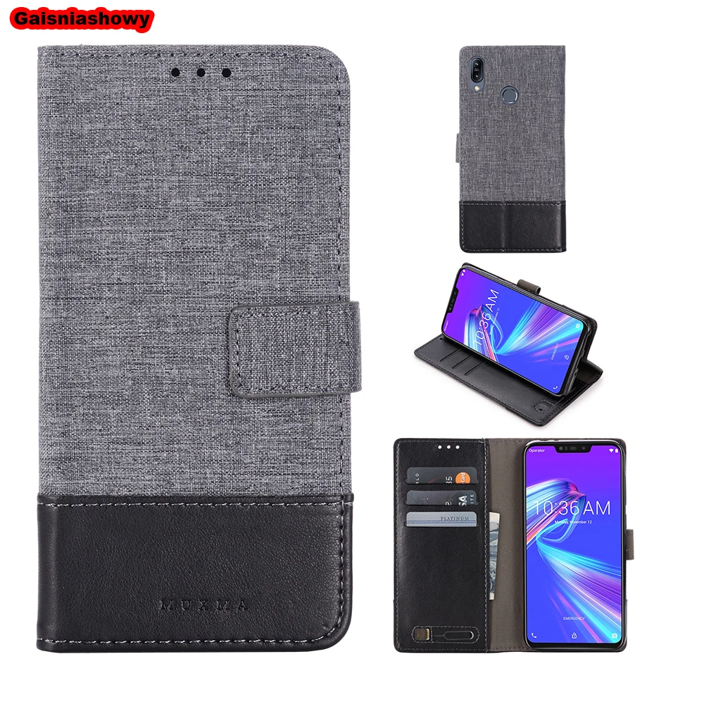 Чехол из искусственной кожи чехол для ASUS Zenfone Max M2 ZB633KL роскошный холщовый