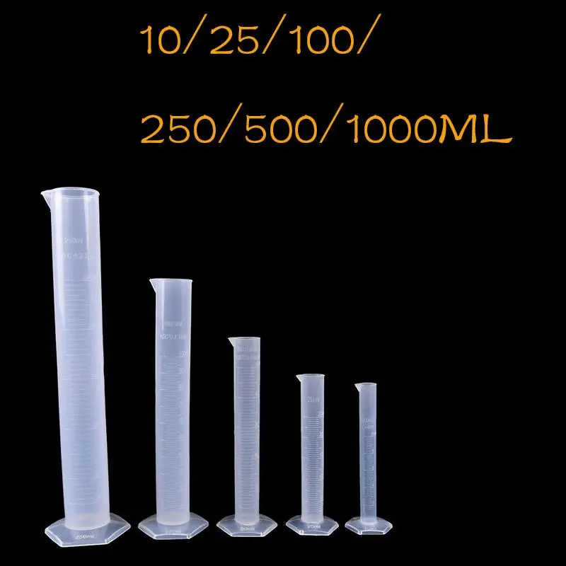 

100ml Clear Plastic Measuring Cylinder Liquid Measurement For Laboratory Supplies Chemistry Instrumen Tools School Lab Supplies