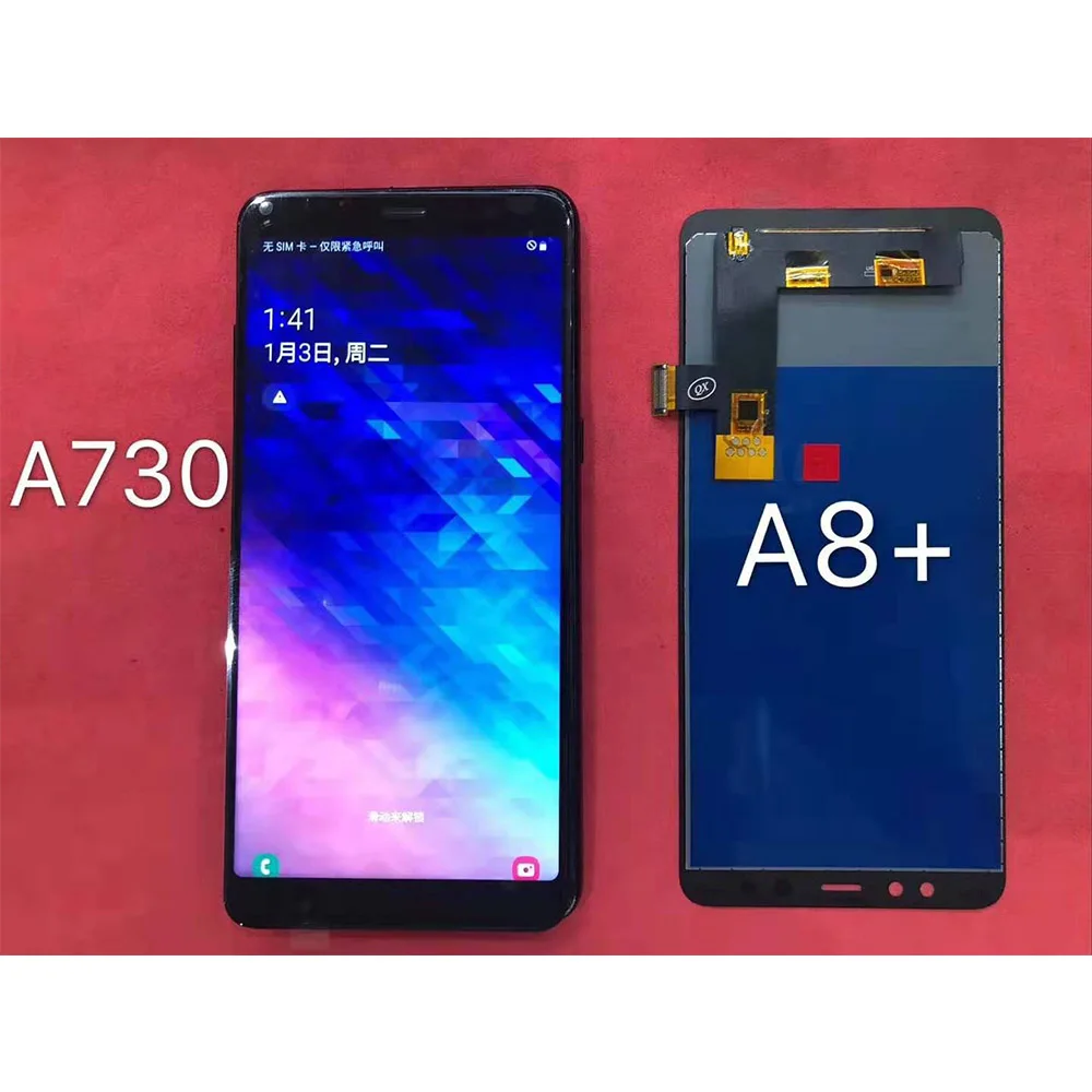 ЖК дисплей TFT A730 для Samsung Galaxy A8 plus 2018 A730F сенсорный экран с дигитайзером в сборе A730FN