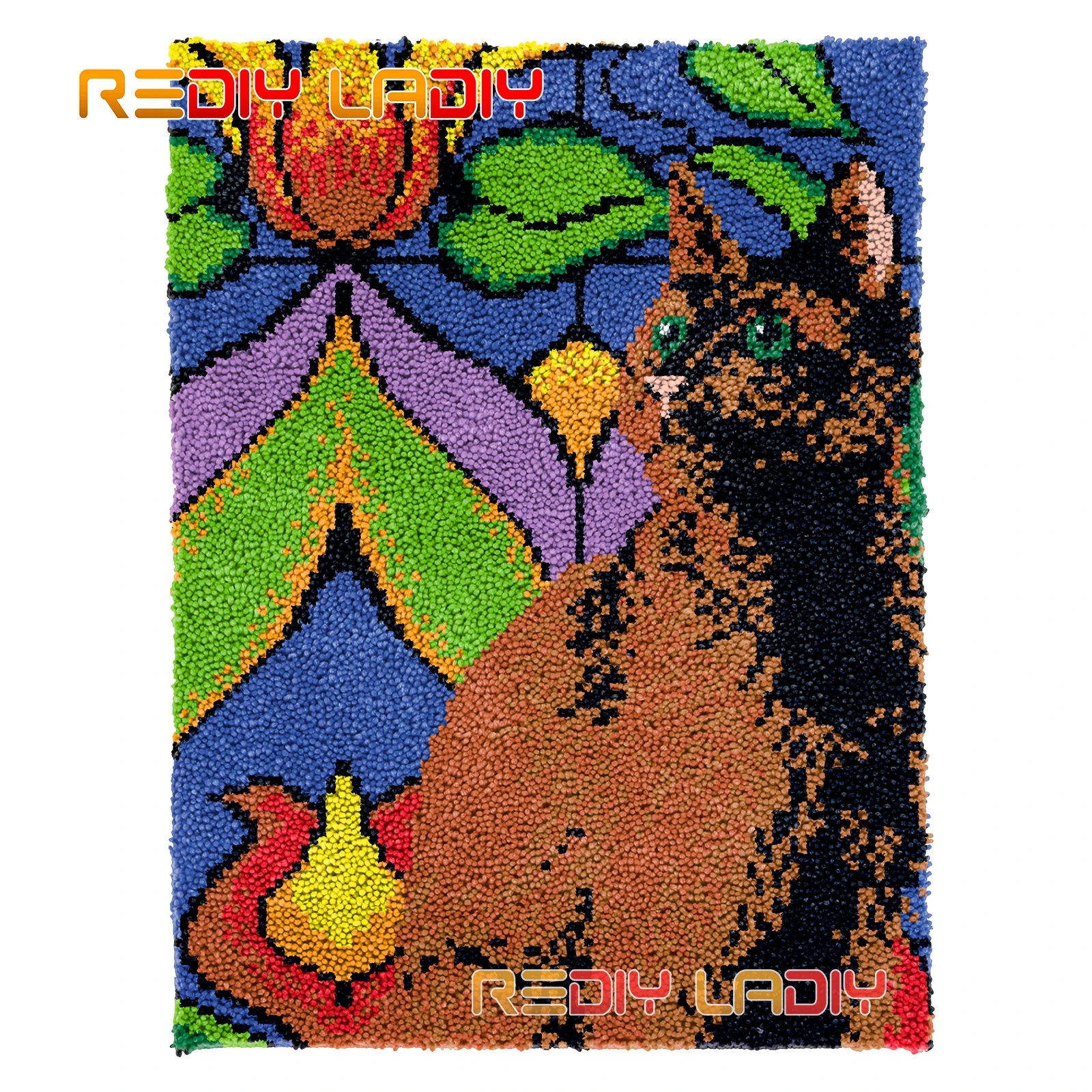 

Набор ковер с застежкой-крючком, коричневые подушки для сиденья кота, ковер «сделай сам», ковер из крупной пряжи, вязаный крючком гобелен, ко...