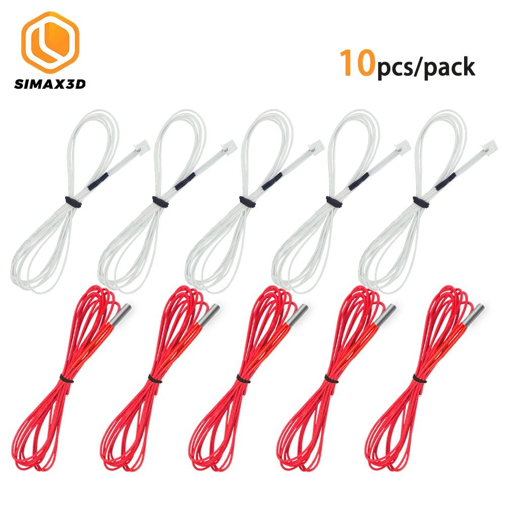 10 шт./упак. Hotend 24V 40 Вт Красный патронный нагреватель экструдер + 100K NTC 3950 к