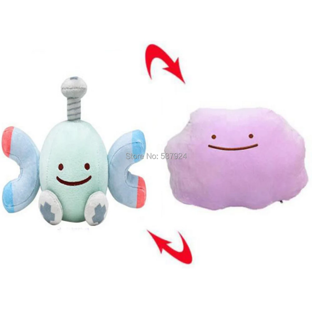Новинка 5 шт. Ditto Metamon Pikachu Eevee Lapras Magikarp Snorlax Umbreon 8-15," 20-40 см Внутренняя Подушка плюшевая кукла - Цвет: 28cm Magnemite