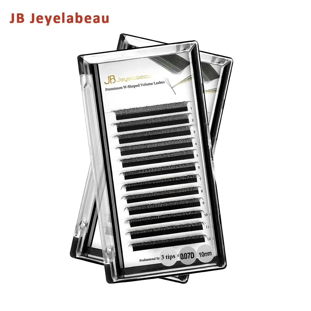 Ресницы JB 3D 4D W формы для наращивания оптовая продажа готовых ресниц объемные