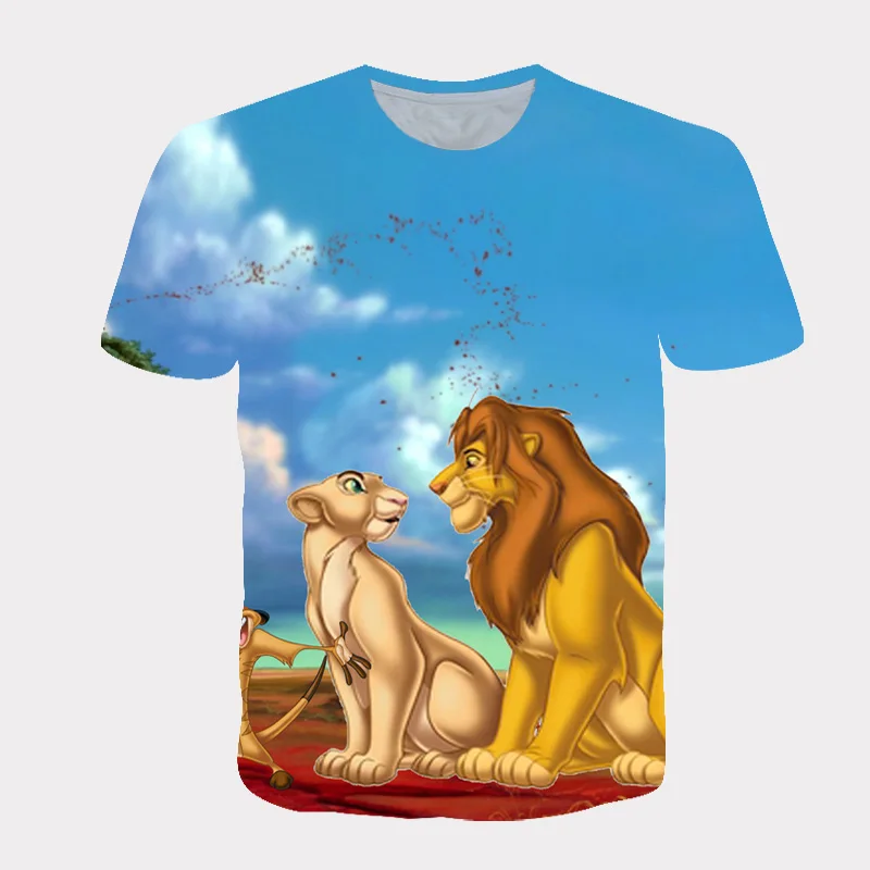 

Футболки 3D Детские милые и Забавные футболки с рисунком маленького льва 3D печать для красивых и забавных популярных коротких футболок