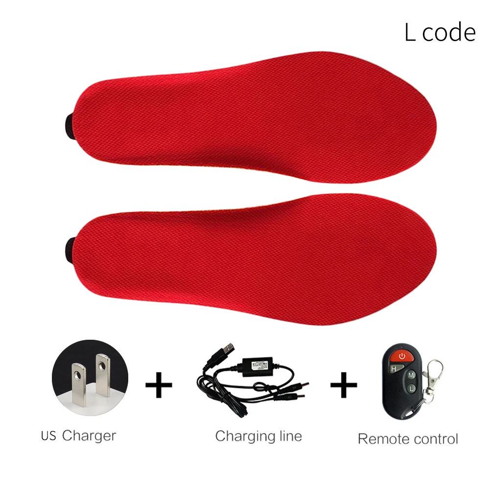 

Remote Control Shoes Pad Cuttable Ski Foot Warmer Insoles Electric Heated Hiking Outdoor Washable Temperature Adjustable Solid