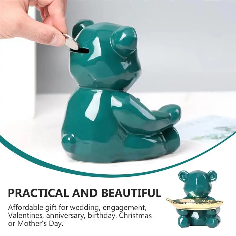 

1pc Creative Jewelry Storage Tray Jewelry Tray Decorative Ceramic Tray (Green)