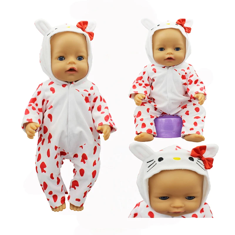 

Baby New Born Fit 17 inch 43cm Doll Clothes Accessories Warm soft Suit For Baby Birthday Gift