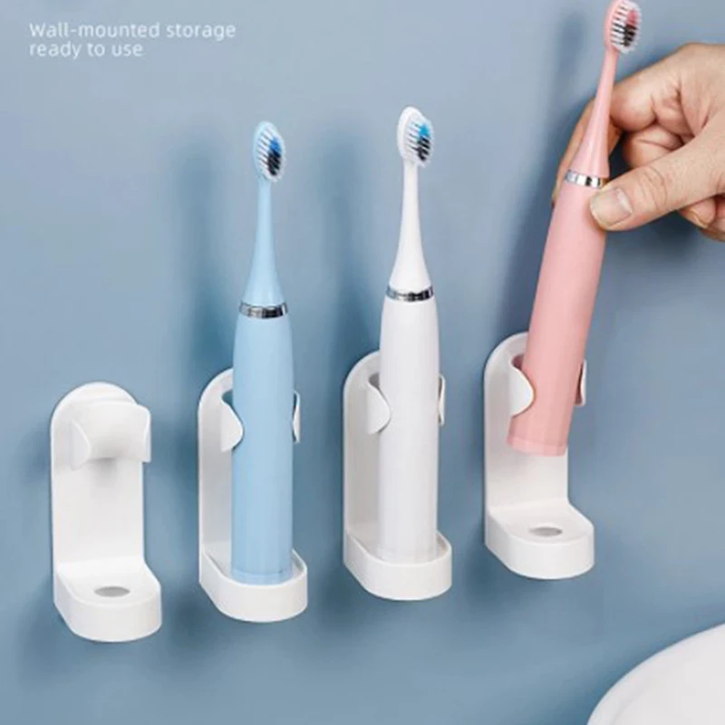 

Electric Toothbrush Holder Wall Mount Elastic Hold Protect Toothbrush Handle Save Space Keep Dry Stop Mildew Toothbrush Holder