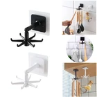 Крючки с вращением на 360 градусов, крючки для хранения без перфорации, вешалка, держатель для ванной, банное полотенце, настенный держатель