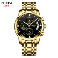 nibosi mens watches top brand luxury sport chronograph quartz watch men waterproof male clock wristwatch relogio masculino 2353
