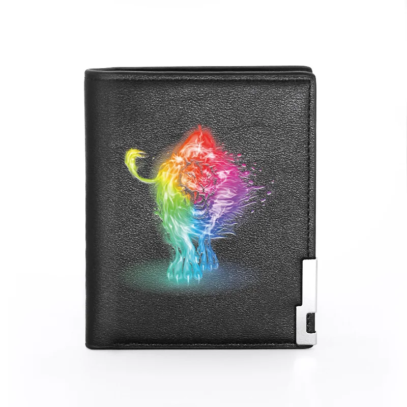 Крутой дизайн короля льва из искусственной кожи для мужчин и женщин короткий