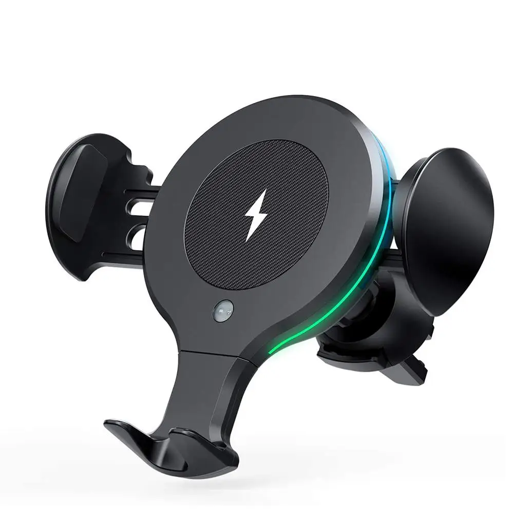 

X9 Wireless Charger Car Mount for Air Vent Mount RGB Light Car Phone Holder Fast Charging Infrared Wireless Charging Charger