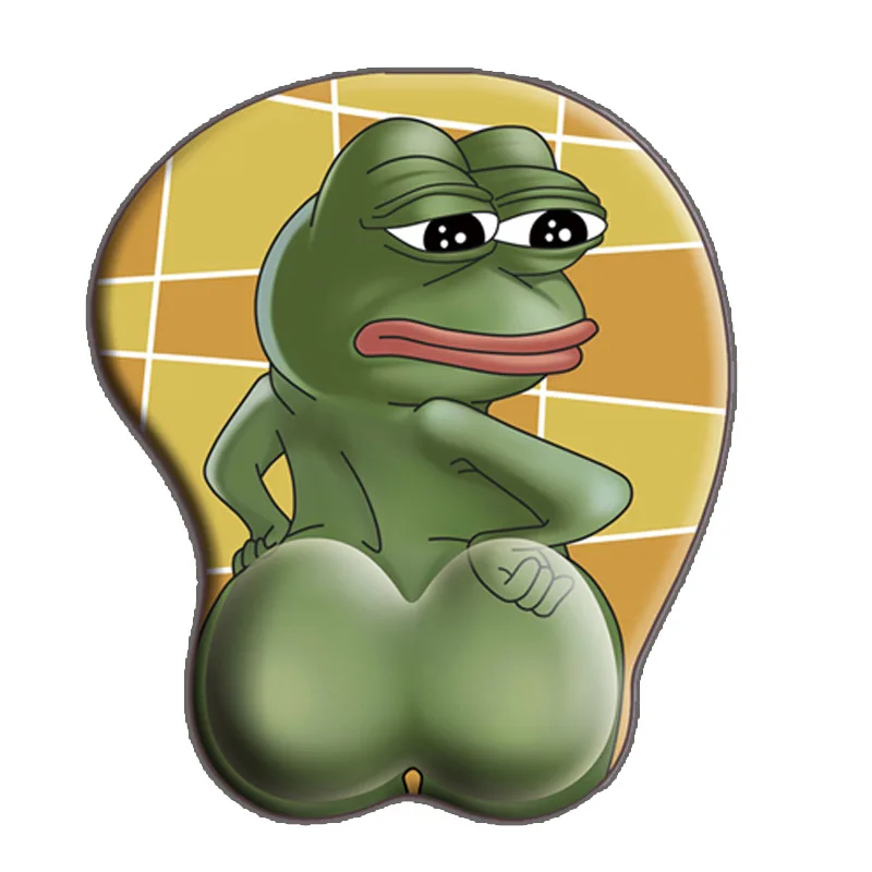 Грустная лягушка сексуальная 3D силиконовый массажный Подставка под запястье ПК