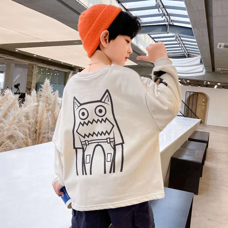 Jersey de algod&oacute;n para ni&ntilde;os y adolescentes, chaqueta, abrigo, prendas de vestir, Tops de alta calidad, 7 a 12 a&ntilde;os-4