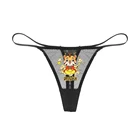 Новогодние женские кружевные трусики-стринги в китайском стиле с изображением тигра, денег и сокровищ